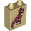 Brick 1X2X2, Dec. T-Rex