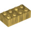 Brick 2X4 Gold Metalized